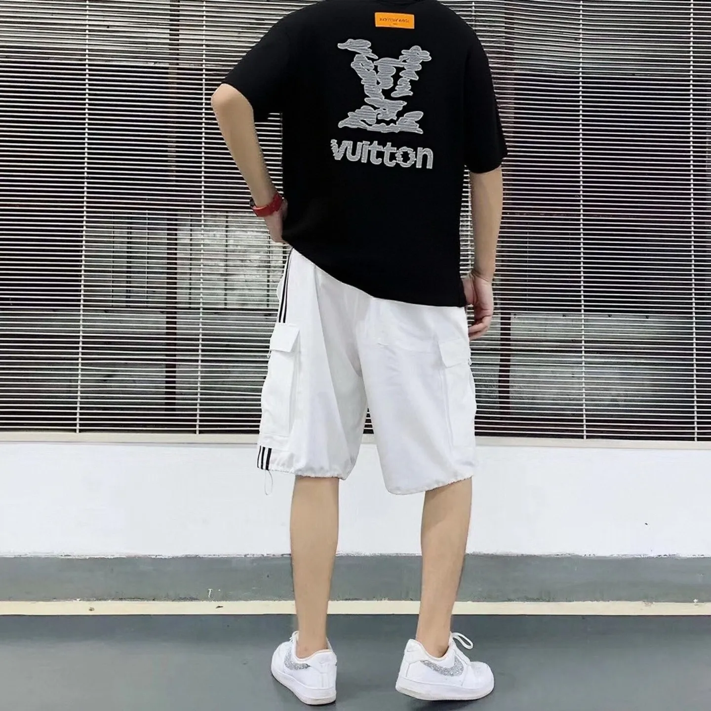 Louis Vuitton/Louis Vuitton cloud letter logo short sleeves